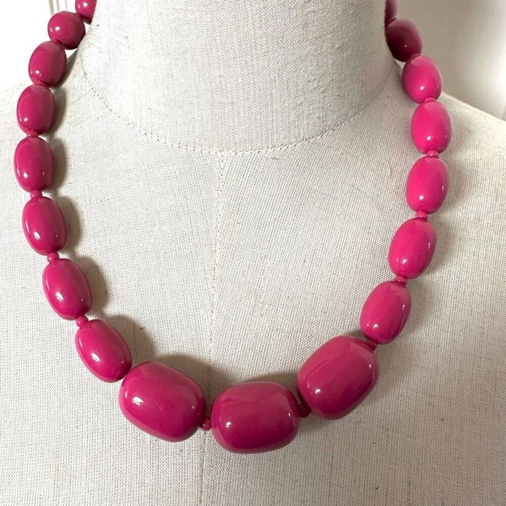 pink beaded necklace